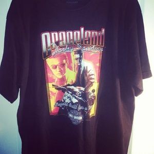 Graceland Elvis Harley Davidson tee